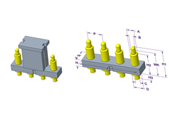 4P Pogo Pin 连接器