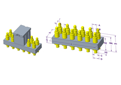 潜江2x6P Pogo Pin连接器