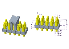 甘孜2x5P Pogo Pin连接器